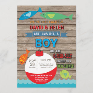 Fishing Baby Showeinladung Boy Fish Einladung