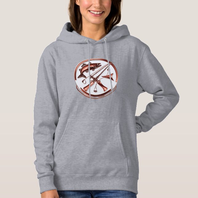 Fishing Badge Design – Women’s Hoodie (Vorderseite)