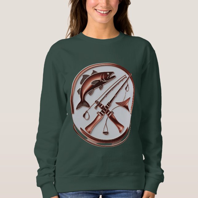 Fishing Badge Design – Women’s Sweatshirt (Vorderseite)