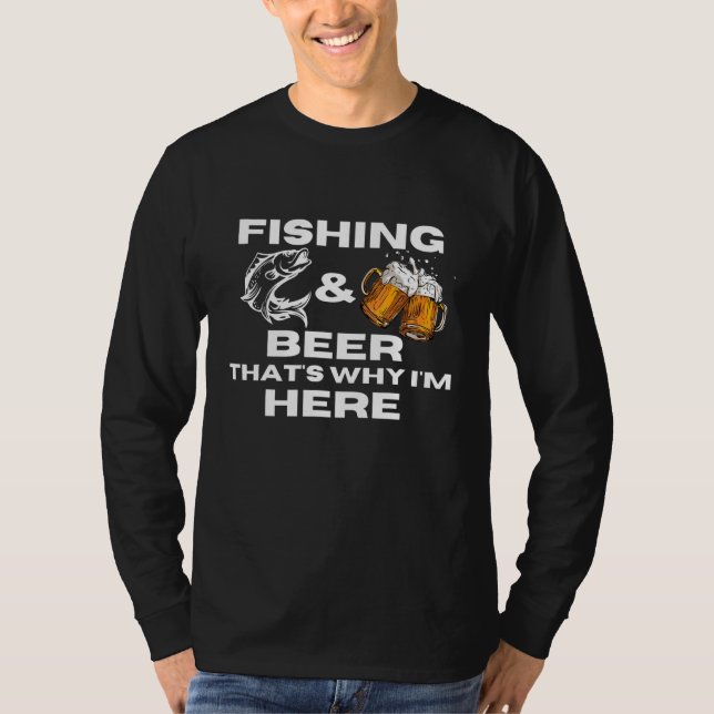 Fishing Beer Drinking Angel   Idea For Men And Wom T-Shirt (Vorderseite)
