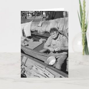 Fishing boat cook - Christmas 1938 Feiertagskarte