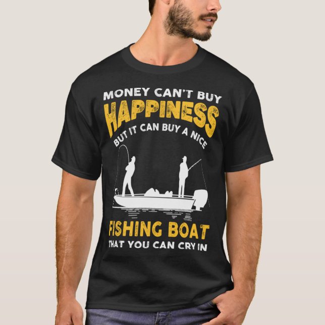 Fishing Boat Joke Saying For Bass Fisherman Dad T-Shirt (Vorderseite)