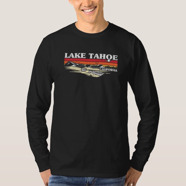 Fishing Boating Camping Lake Vacation Lake Tahoe P T-Shirt (Vorderseite)