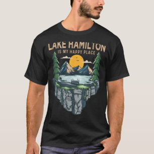 Fishing Boating Camping Mein glücklicher Ort Lake T-Shirt