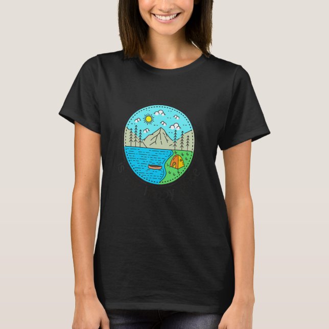 Fishing Boating Camping  My Happy Place Lake Lure T-Shirt (Vorderseite)