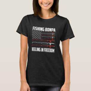 Fishing Bonpa 4. Juli US-Flagge Einziehen Befreit T-Shirt