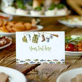 Fishing Boy Birthday Food Platzkarte Whale