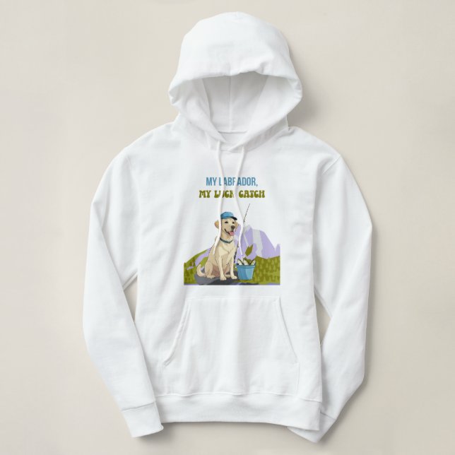 Fishing Buddy – Labrador Retriever Edition Hoodie (Design vorne)