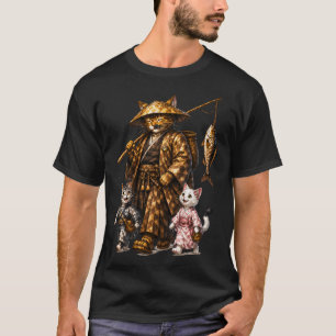 Fishing Cat Familie / Samurai-Katzen-Sammlung T-Shirt