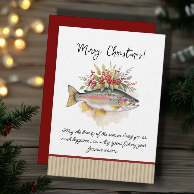 Fishing Christmas Invites Einladung (Celebrate the holiday season with our Fishing-Themed Christmas Cards collection! )