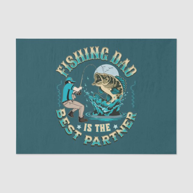 Fishing Dad Is The Best Partner Seidenpapier (Vorderseite)