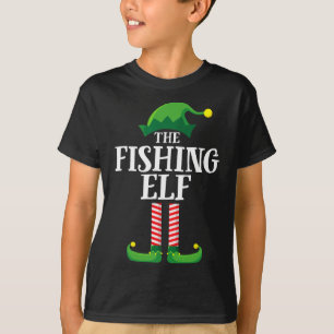 Fishing Elf passende Familiengruppe Weihnachtsfeie T-Shirt
