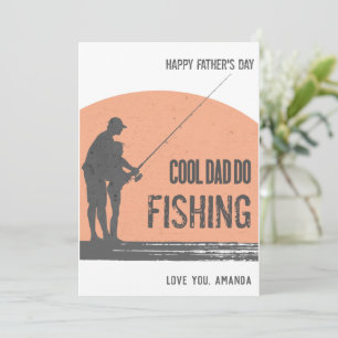 Fishing Fathers day Cards Lake Fisherman Dankeskarte
