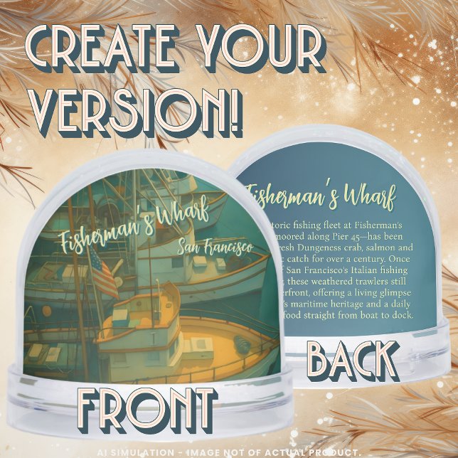 Fishing Fleet at Fisherman’s Wharf, San Francisco  Schneekugeln (Von Creator hochgeladen)