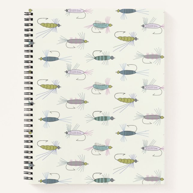Fishing-Fliegen-Notebook Notizbuch (Vorderseite)
