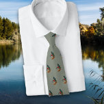Fishing Flies Freshwater Fisherman Krawatte<br><div class="desc">Dark silver gray neck tie with small pattern of fishing flies for freshwater fishing.</div>