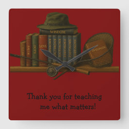 Fishing for Understanding Quadratische Wanduhr