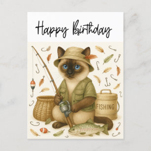 Fishing-Freunden zum Geburtstag Postkarte