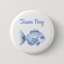 Fishing Gender Reveal - Team Boy Button