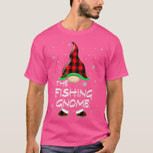 Fishing Gnome Buffalo Kariert passende Familie Wei T-Shirt