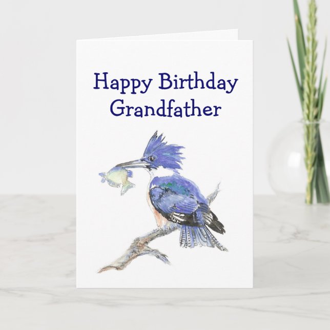 Fishing Grandfather Birthday Humor The Kingfisher Karte (Vorderseite)