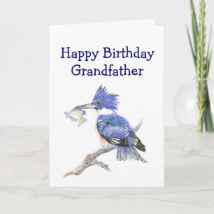Fishing Grandfather Birthday Humor The Kingfisher Karte