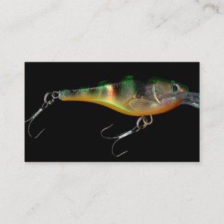 Fishing guide business cards bait shop lure photo visitenkarte