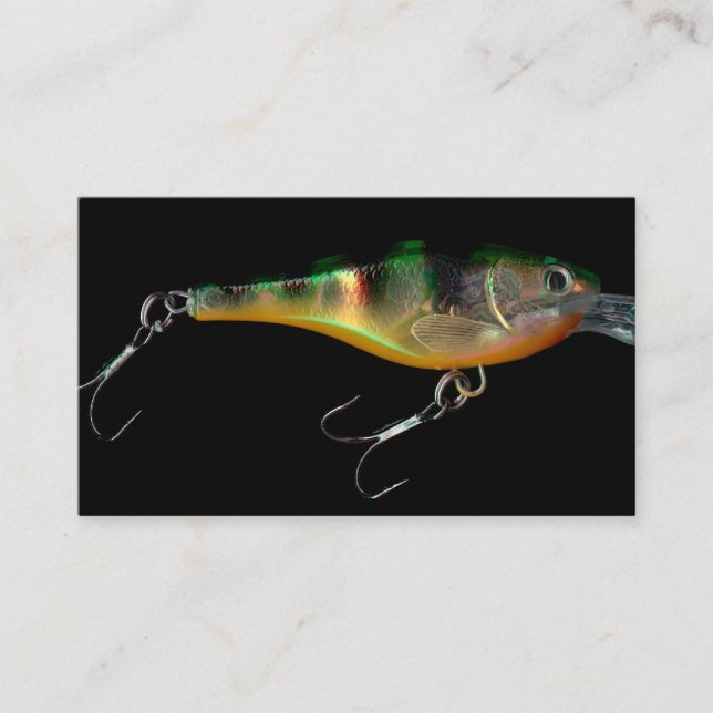 Fishing guide business cards bait shop lure photo visitenkarte (Vorderseite)
