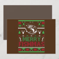 FISHING Hässliche Weihnachtsbekleidung Bassfisch,