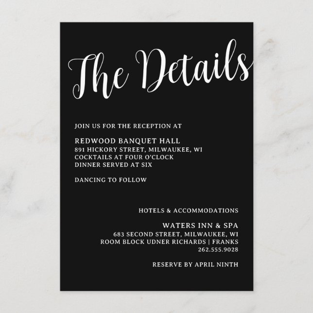 Fishing Hook Wedding Rings - Detailkarte Begleitkarte (Vorderseite)