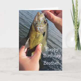 Fishing Humor Brother Birthday Fisherman Karte