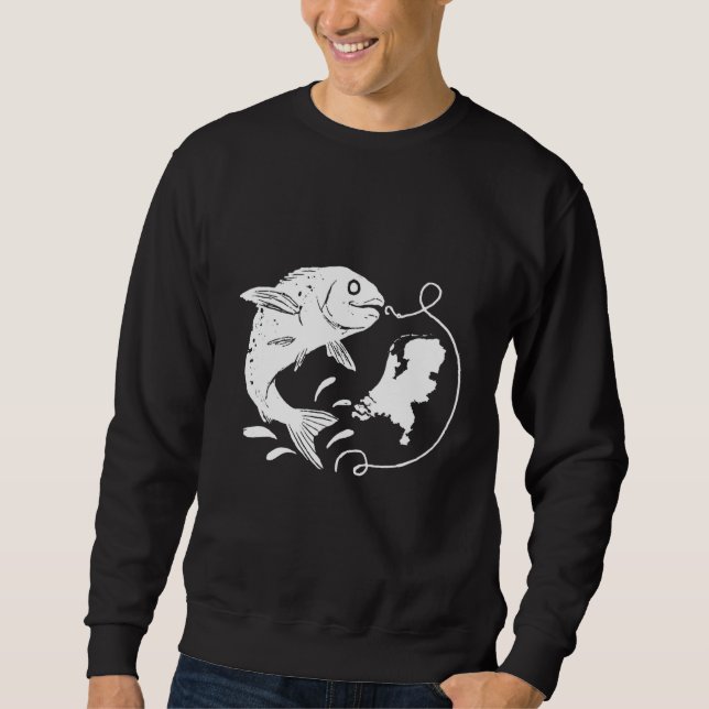 Fishing In Holland Fishing Tackle Sweatshirt (Vorderseite)
