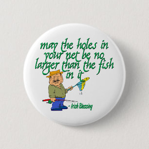 Fishing Irish Blessing Button