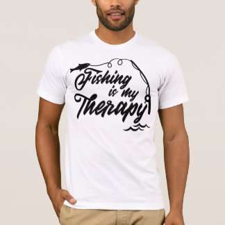 Fishing Is My Therapy – Funny Angler Quote Fishing T-Shirt