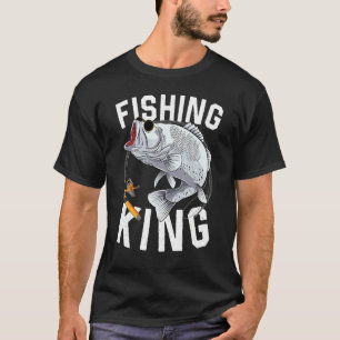 Fishing King Großmäuliger Bass Fischer Vatertag T-Shirt