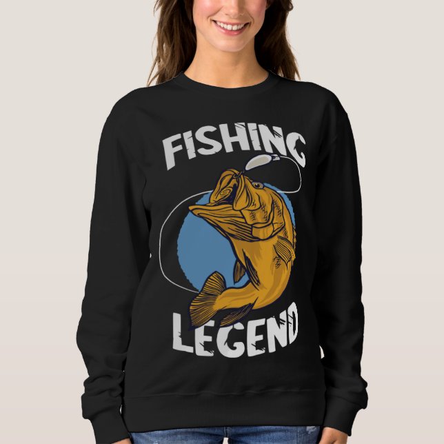 Fishing Legend Angel Legend Fishing Perch Fishing  Sweatshirt (Vorderseite)