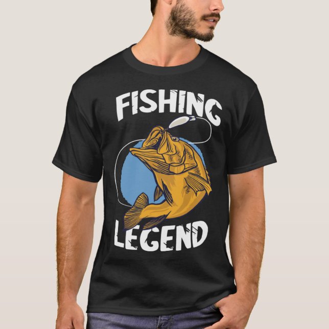 Fishing Legend Angel Legend Fishing Perch Fishing  T-Shirt (Vorderseite)