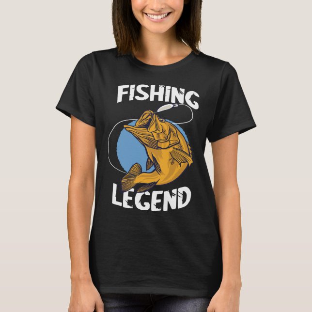 Fishing Legend Angel Legend Fishing Perch Fishing  T-Shirt (Vorderseite)