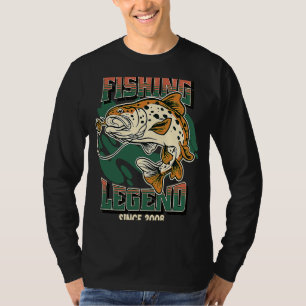 Fishing Legend Foreut Bass Fisherman seit 2008 T-Shirt