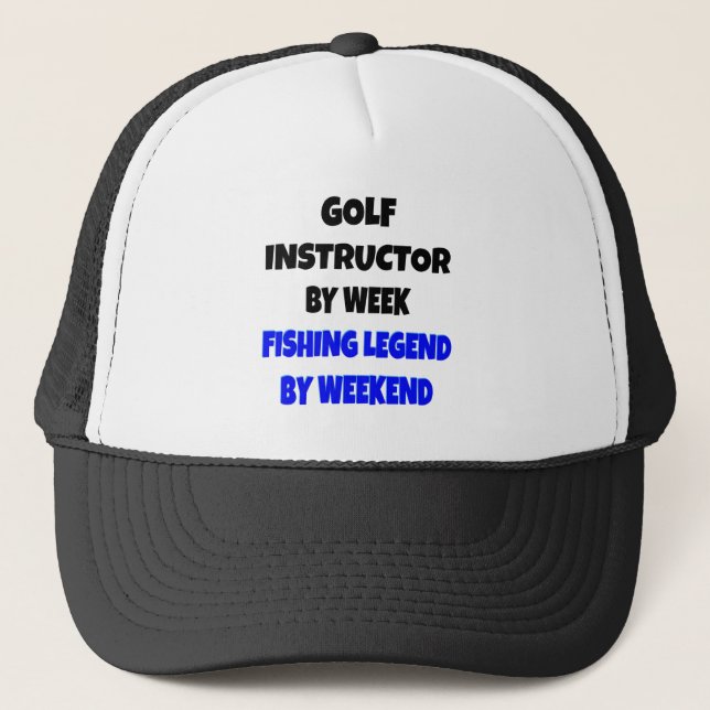 Fishing Legend Golf Instructor Truckerkappe (Vorderseite)