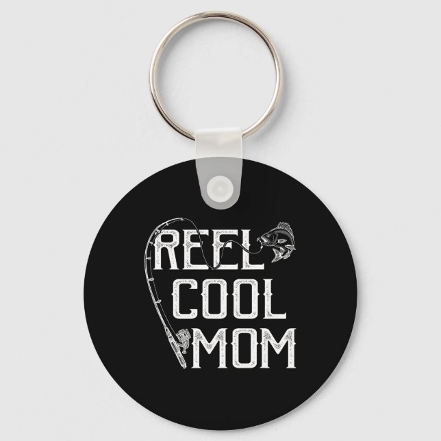 Fishing Lover Gift Reel Cool Mom Fisher Price Lovi Schlüsselanhänger (Vorderseite)