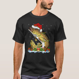 Fishing Lover Matching Santa Northern Pike Fish Ch T-Shirt