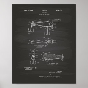 Fishing Lure 1956 Patentenkabine Poster