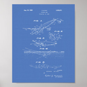Fishing Lure 1969 Patent Art Blueprint Poster