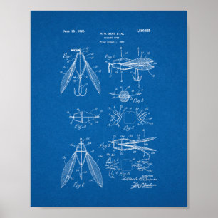 Fishing-Lure-Patent - Blueprint Poster