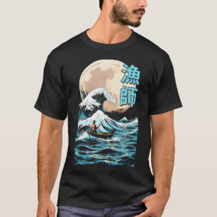 Fishing Master Fischer Die große Welle vor Kanagaw T-Shirt