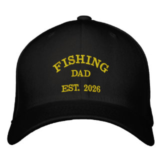 Fishing Papa Est. 2026 | Besticktes Design Bestickte Baseballkappe