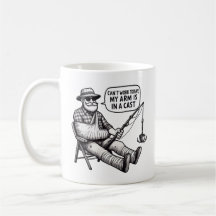 Fishing Pun Mug – Arm’s in a Cast