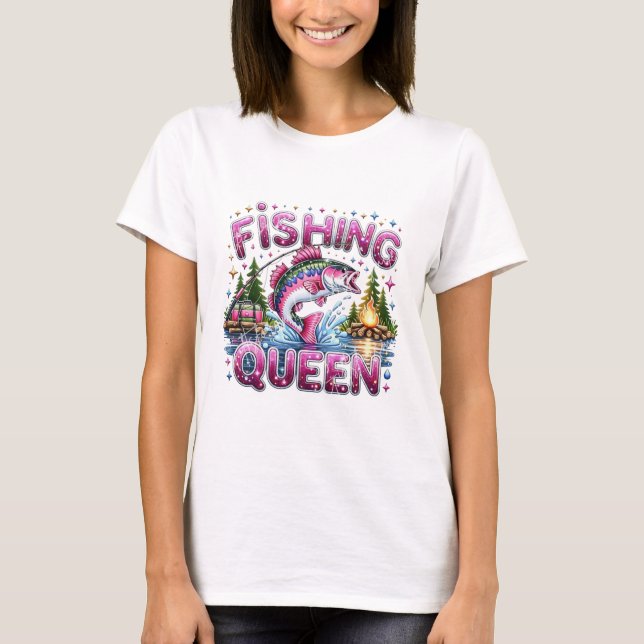 Fishing Queen Damen T-Shirt  (Vorderseite)