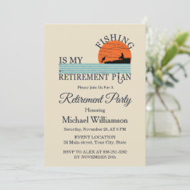 Fishing Retirement Party Invitation Einladung
